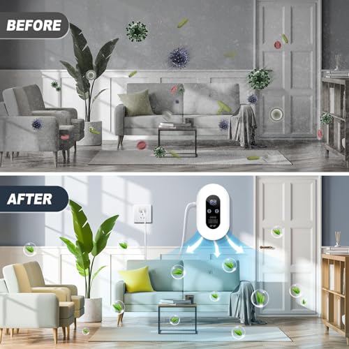 iCare Ozone Odor Eliminator for Strong Odor 99% Cat Litter Deodorizer Dog Poof Odor Removal Air Ionizers Home Plug-in Air Purifier for Bedroom, Toilet, Kitchen, Pets, Shoe, Smoke, Formaldehyde Air Freshener - Image 3