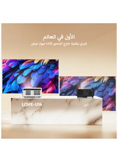 باينتيك جهاز عرض ذكي U14، جهاز عرض عالي الدقة 1080 بكسل، 1250 ANSI، تركيز تلقائي، حجر الأساس التلقائي، جهاز عرض واي فاي مناسب للسينما المنزلية والألعاب  - Image 5