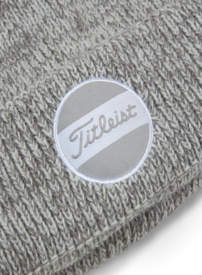 Titleist Boardwalk Pom Pom Beanie, Heather/White - Image 3