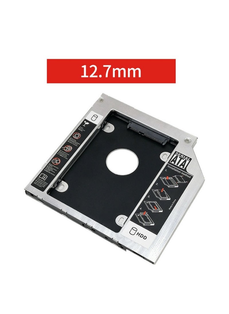 جنرال حامل أقراص 12.7 مم من الألومنيوم - محول سواقة ضوئية لـ HDD/SSD ساتا 3 للابتوب  - Image 2