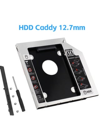 حامل أقراص 12.7 مم من الألومنيوم - محول سواقة ضوئية لـ HDD/SSD ساتا 3 للابتوب - pzsku/Z6F4DB9F30964238291F9Z/45/1751445512/f58657ce-588b-494a-a228-3a110170e800