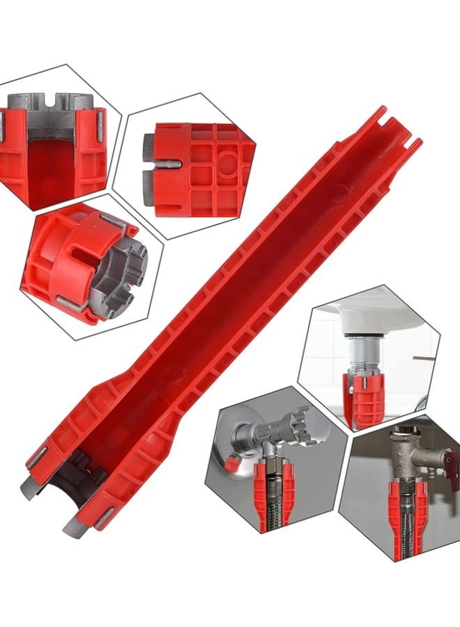 8 في 1 الحنفية بالوعة تركيب أدوات وجع مأخذ أنابيب المياه تحت أدوات إصلاح الفضاء المضغوط متعددة الوظائف أنابيب المياه أصحاب المطبخ / الحمام / المرحاض - Image 5