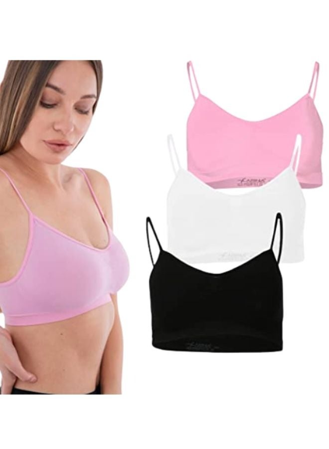 3 Lycra thin strap bras