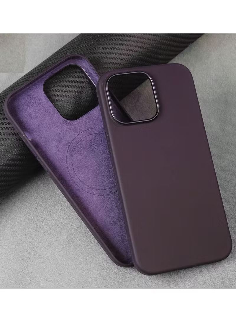 إيف جراب iPhone 14 Pro Max ، غطاء خلفي واقٍ من السيليكون السائل مع جراب Magsafe لهاتف iPhone 14 Pro Max أرجواني أرجواني 6.7 " - Image 2