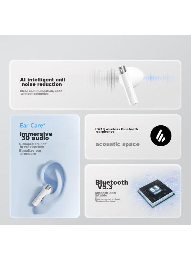 Walker Flower Edifier Hua Zai Zerobuds True Wireless Bluetooth Earphones, Music Earphones, Semi In-ear Headphones, Compatible With Apple, Huawei, Xiaomi, White - Image 1