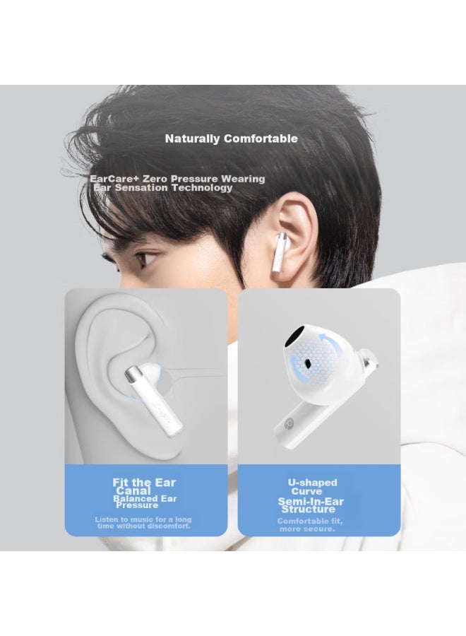 Walker Flower Edifier Hua Zai Zerobuds True Wireless Bluetooth Earphones, Music Earphones, Semi In-ear Headphones, Compatible With Apple, Huawei, Xiaomi, White - Image 2