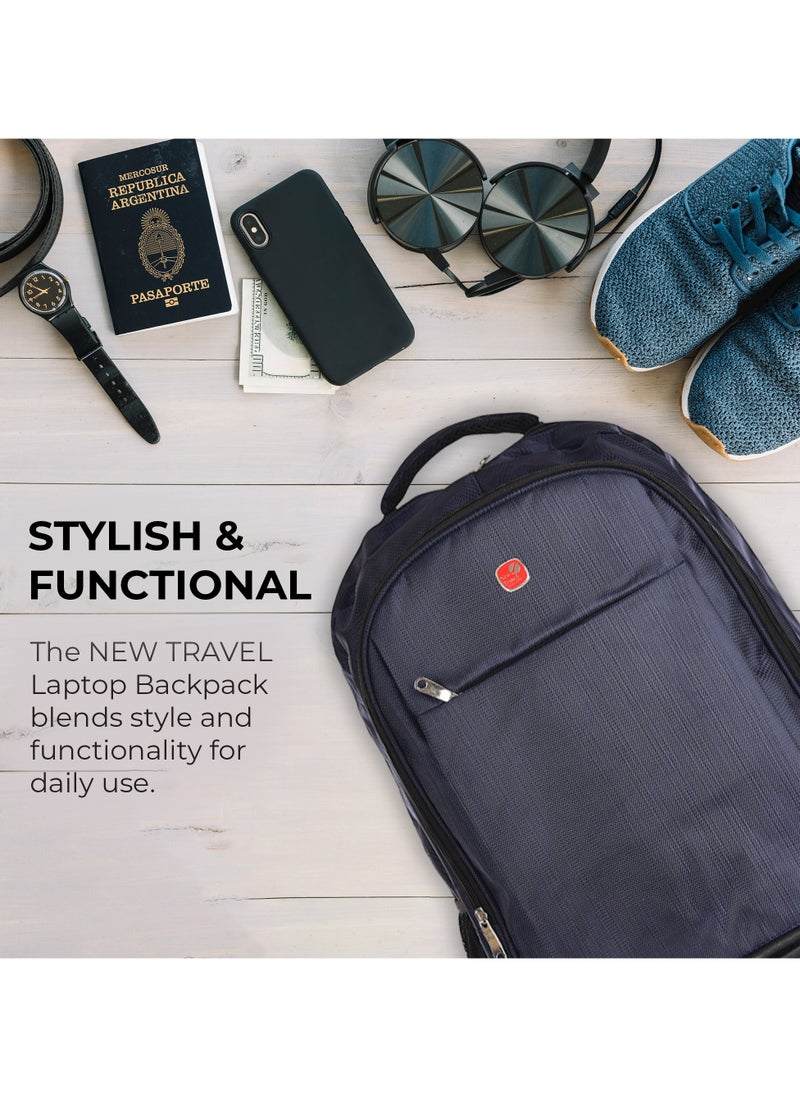 NEW TRAVEL - New Travel School Backpack Fabric color Blue - Image 1