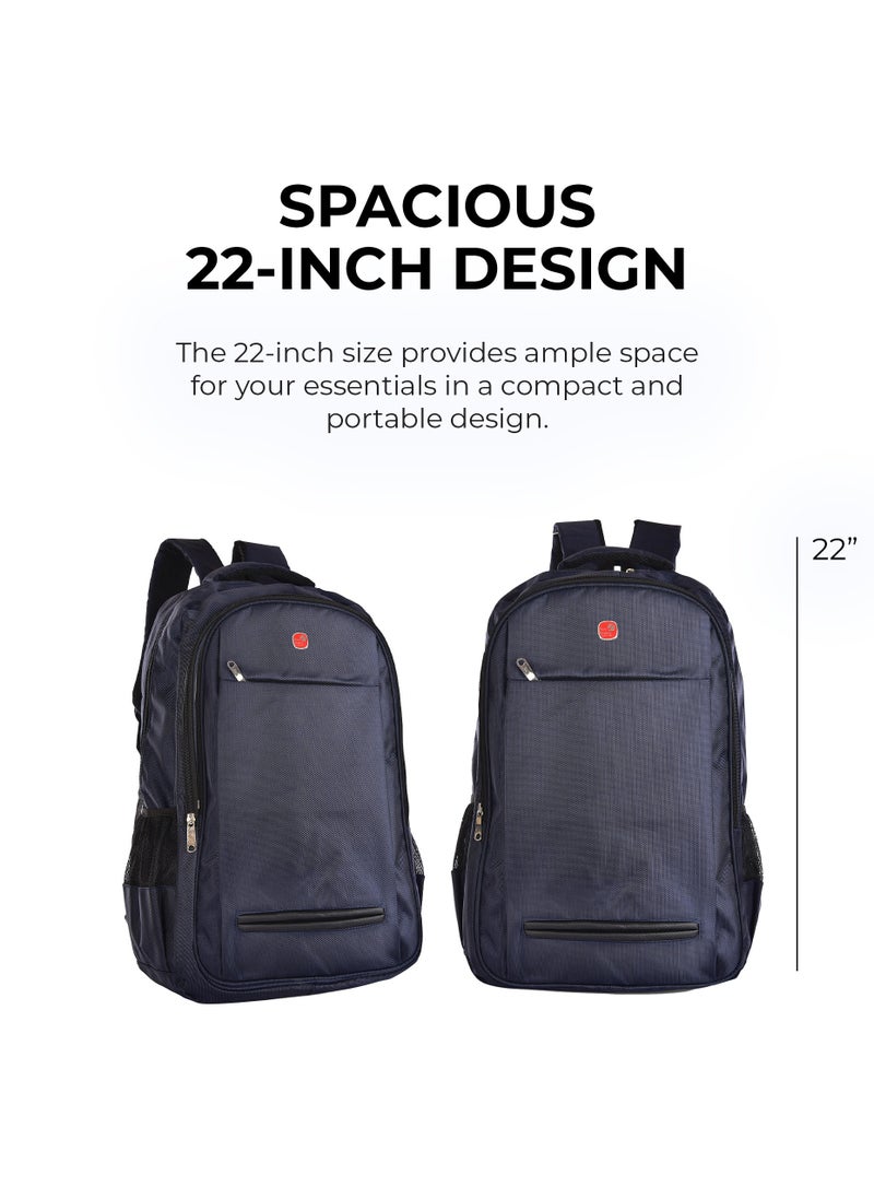 NEW TRAVEL - New Travel School Backpack Fabric color Blue - Image 1