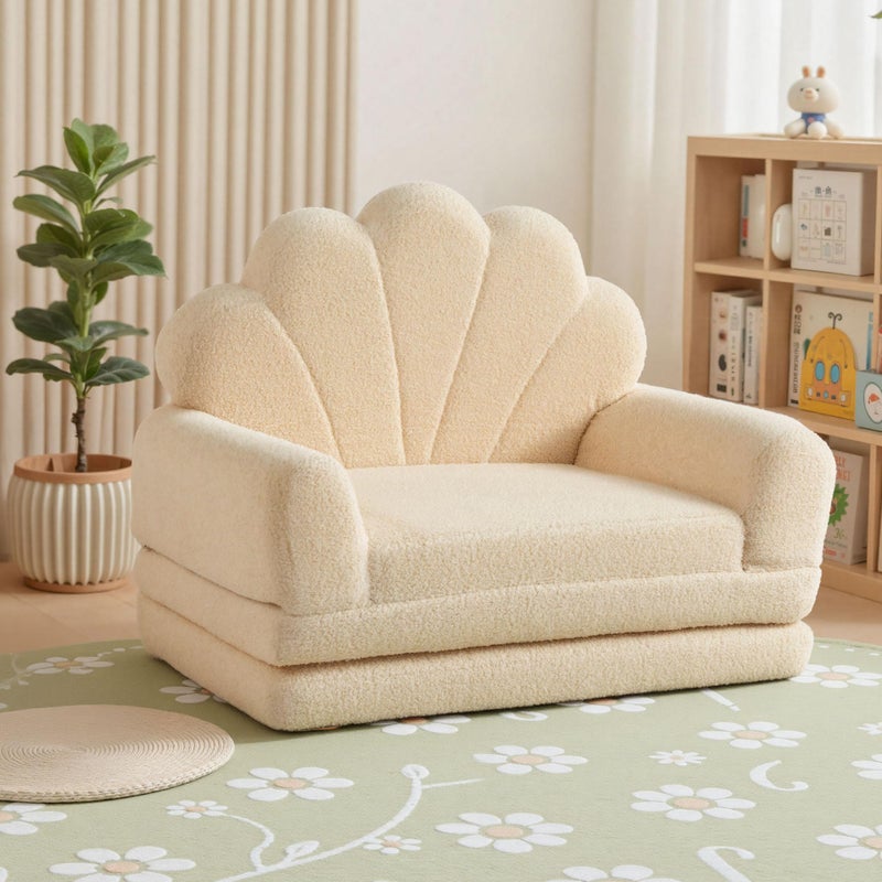 spanspace 2-in-1 Kids Couch, Toddler Couch Fold Out, Comfy Toddler Chair, Convertible Kids Sofa to Lounger with Pocket and Removable Cover - Image 4