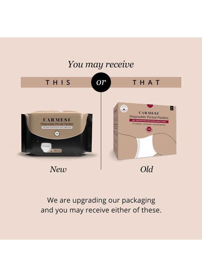 CARMESI Disposable Period Panties For Women - Pack Of 10 (S-M) | 360° Protection For Super Heavy Flow | Leak Proof & No Rashes | Maternity Panties | All Night Protection | Ultra Absorbent Core  - Image 2
