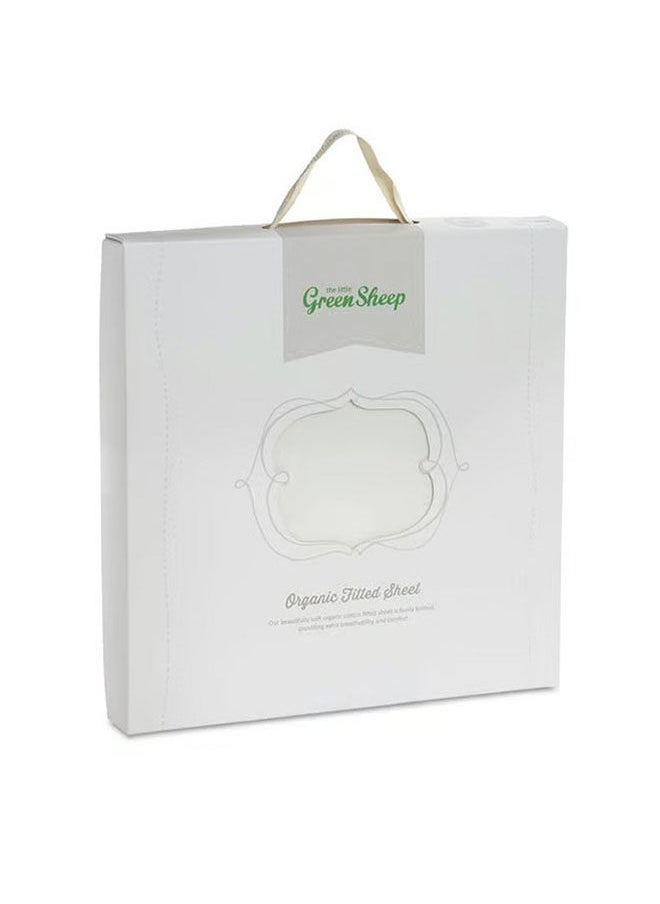 The Little Green Sheep - ملاءة سرير أطفال من القطن العضوي لسرير الأطفال Stokke Sleepi وLeander من 0-5 سنوات - أبيض - Image 1