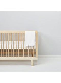 The Little Green Sheep Organic Cotton Baby Cot Fitted Sheet For Stokke Sleepi And Leander Cot From 0-5 Years- White  - Image 2