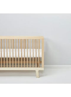The Little Green Sheep Organic Cotton Baby Cot Fitted Sheet For Stokke Sleepi And Leander Cot From 0-5 Years- White  - Image 4