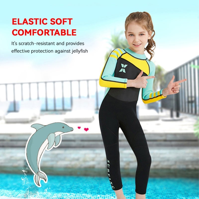 DIVE & SAIL Kids Neoprene Swimsuit - L Purple, Circulation Lock Temperature Design, Back Open Zipper, High Adhesion Sticker for Kids Swimming

Wait, let me adjust it to fit the rules better and be more concise wi - Image 5