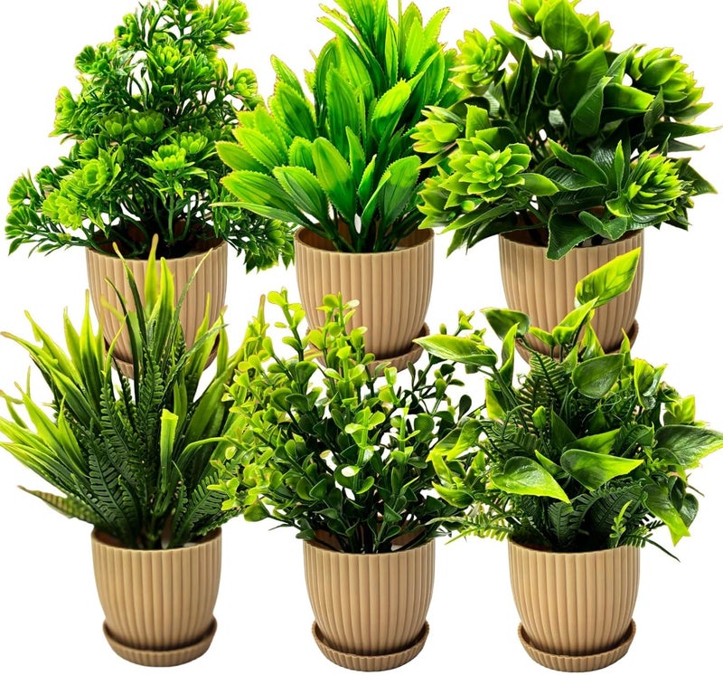 Dekorly 6 Packs Mini Artificial Plants - Image 1