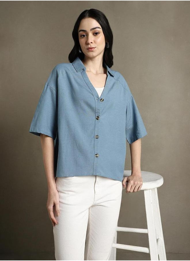 Dennis Lingo Plain Oversized Shirt by Styli  - Image 1