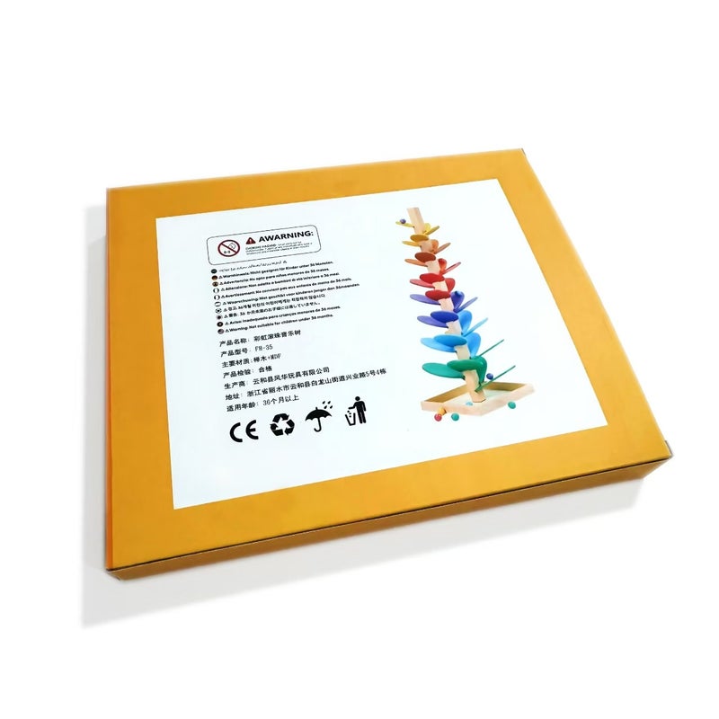 Montessori Rainbow Music Tree Educational Toy for Kids 1-3 DIY Building Blocks Baby Gift - Image 3