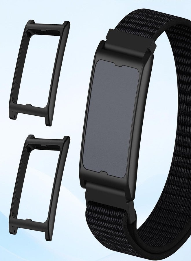 Vigamen 2 Pack Hard PC Case Compatible with Amazfit Helio Strap Fitness Tracker,Protective Frame for Women Men,Black Cover for Amazfit Helio - Image 2