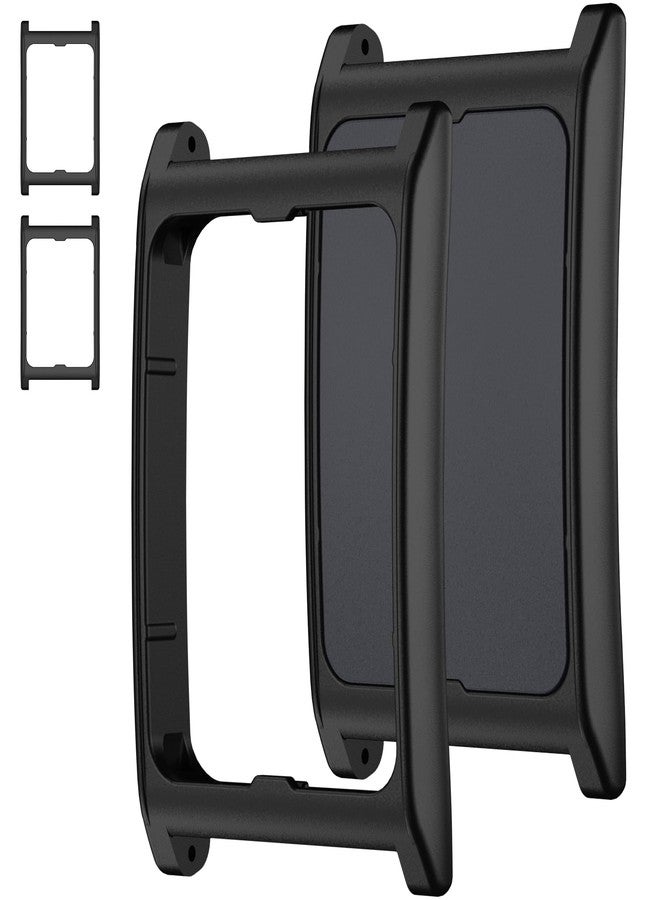 Vigamen 2 Pack Hard PC Case Compatible with Amazfit Helio Strap Fitness Tracker,Protective Frame for Women Men,Black Cover for Amazfit Helio - Image 1