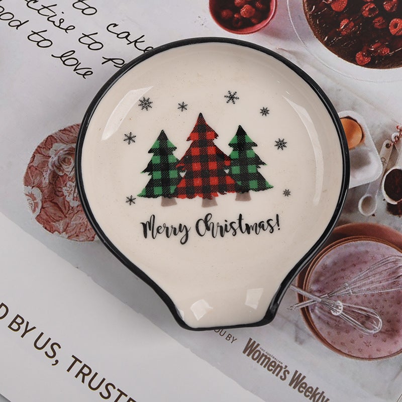 Ceramic Coffee Spoon Spoon Holder Decals Spray Glaze Printing Ceramic Spoon Holder Spoon Holder White Spoon Holder - Image 1