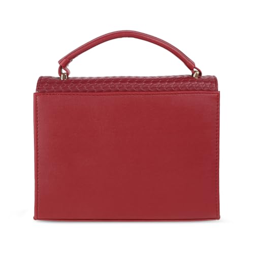 Mochi Women's Maroon Stylish Faux Leather Satchel Bag (230-57) - Image 4