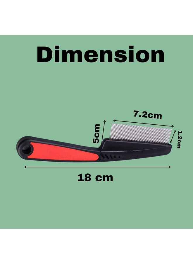 Pet Flea Comb For Dog, Cat, Birds And Rabbit - (Flea Comb - Large) | Stainless Steel Fine Tooth Flea Lice Tear Stain Remover Comb | Hair Nit Comb For Head Nit Treatment Removes Head Nits (Large) - Image 2