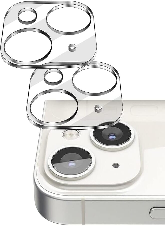 Next Next Store Clear Camera Lens Protector Compatible with iPhone 13, 2 Pack HD Tempered Glass, Slim and Anti-Scratch, Advanced Lens Protection.
