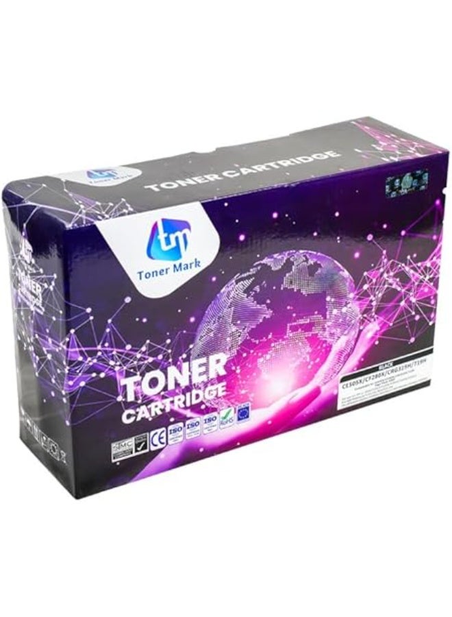 تونرمارك حبارة ليزر 80X\05X متوافقة من تونر مارك (CF280X) - اللون أسود، عالية الجودة لطابعة HP LaserJet Pro 400 M401/M425 - Image 2