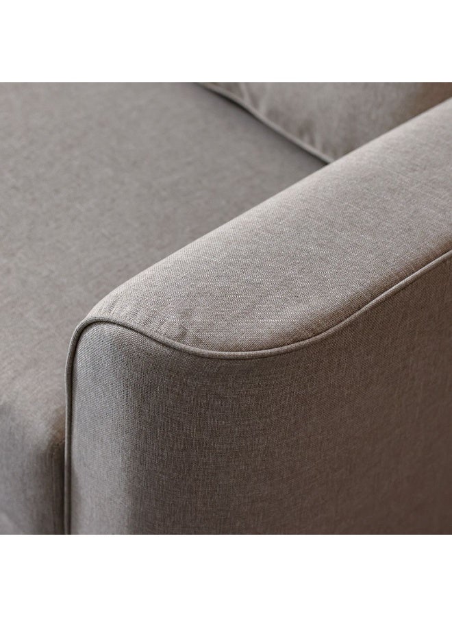 DANUBE HOME Field 2 Seater Fabric Sofa | Modern Design Two Seat Sofas | Comfortable Living Room Furniture L146.5xW84xH89cm - Beige - Image 5