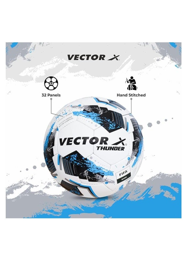 Vector X Thunder FIFA Basic Football | Size | Machine Stitched | Training | Match | Sports | Playing | Practice | Soccer Ball - Image 2