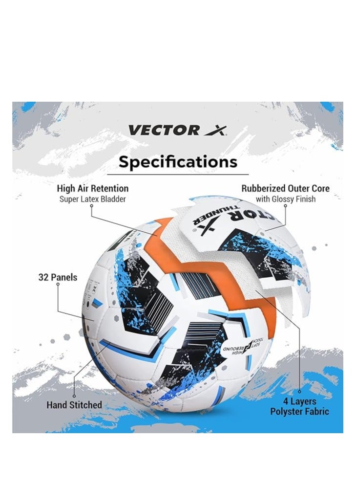 Vector X Thunder FIFA Basic Football | Size | Machine Stitched | Training | Match | Sports | Playing | Practice | Soccer Ball - Image 4