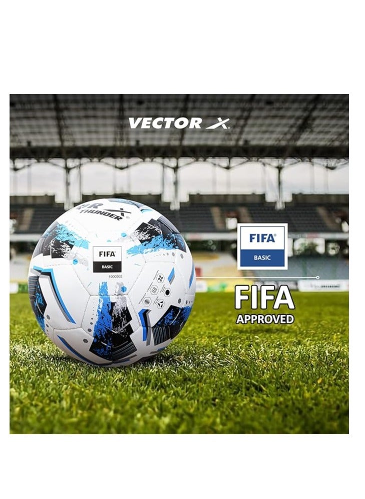 Vector X Thunder FIFA Basic Football | Size | Machine Stitched | Training | Match | Sports | Playing | Practice | Soccer Ball - Image 3