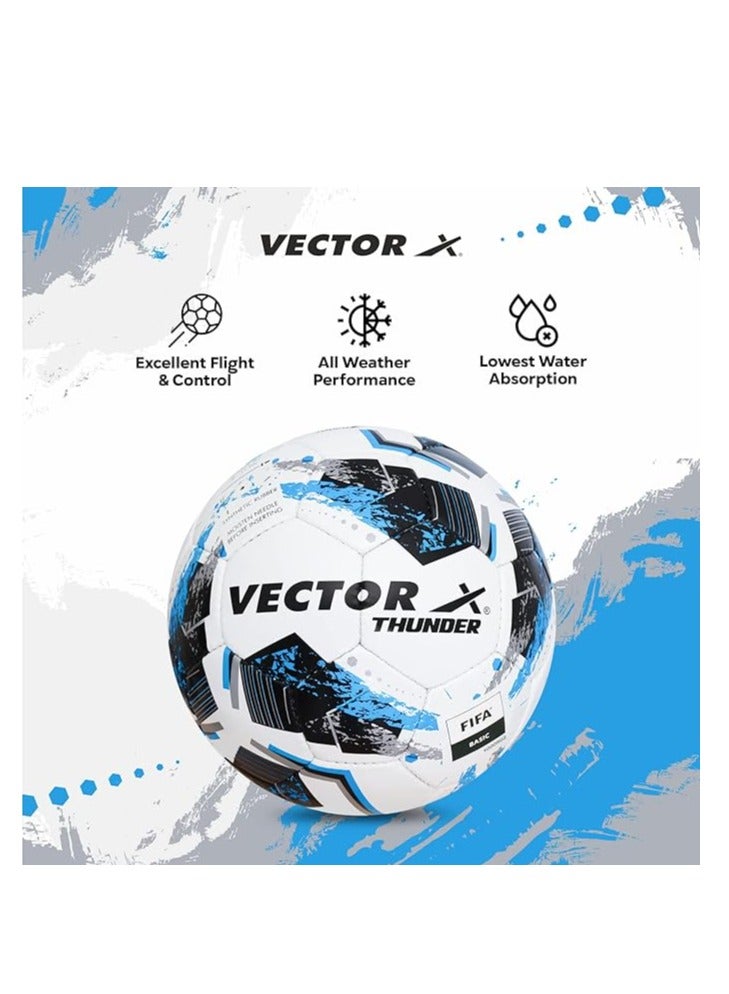 Vector X Thunder FIFA Basic Football | Size | Machine Stitched | Training | Match | Sports | Playing | Practice | Soccer Ball - Image 5