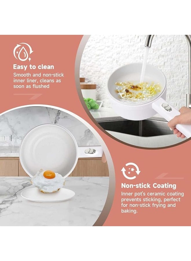 وعاء تسخين كهربائي سعة 2 لتر مع قدر بخاري ، تحكم في درجة الحرارة ، متعدد الوظائف ، غير لاصق ، مقلاة كهربائية للنودلز ، ستيك ، دقيق الشوفان والحساء - Image 5