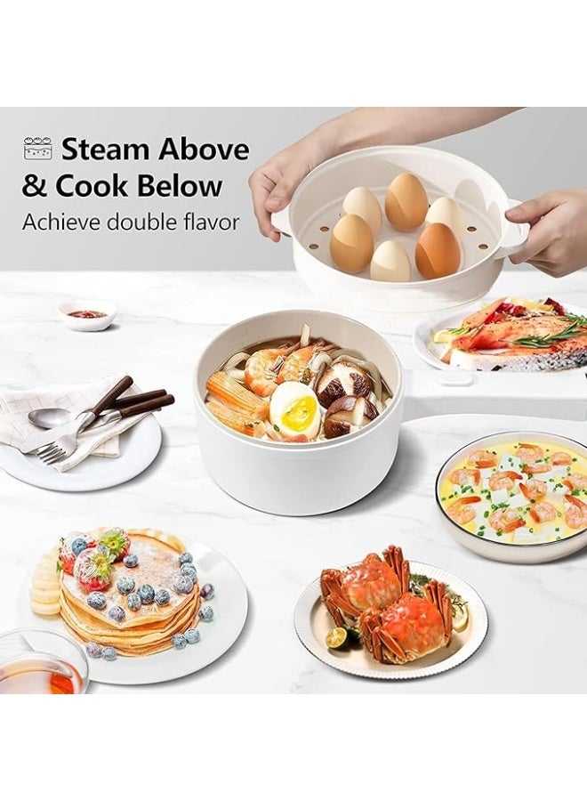 وعاء تسخين كهربائي سعة 2 لتر مع قدر بخاري ، تحكم في درجة الحرارة ، متعدد الوظائف ، غير لاصق ، مقلاة كهربائية للنودلز ، ستيك ، دقيق الشوفان والحساء - Image 2