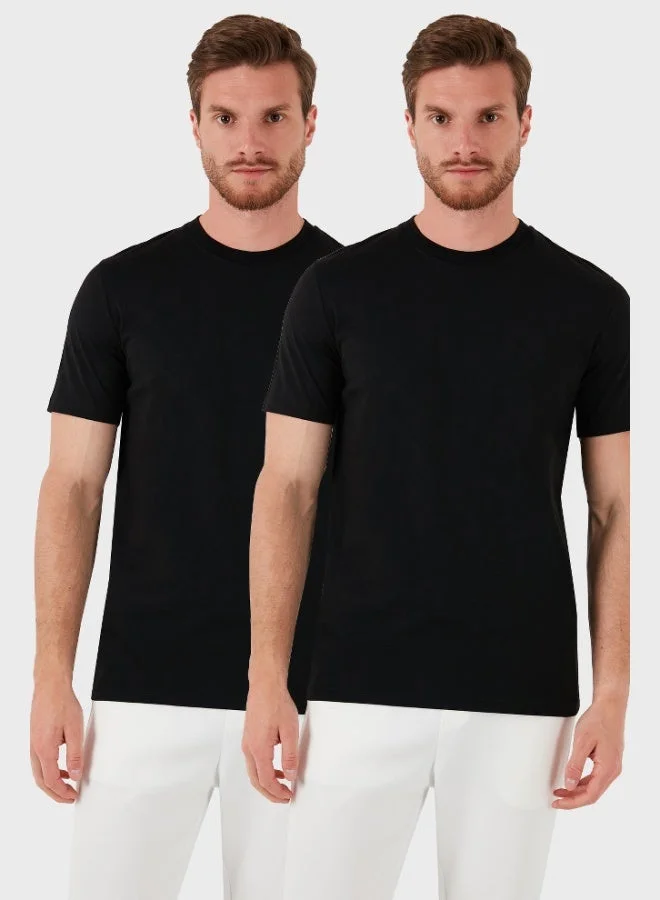 Buratti Cotton Regular Fit 2-Piece Basic T Shirt Men's T SHIRT 59020202