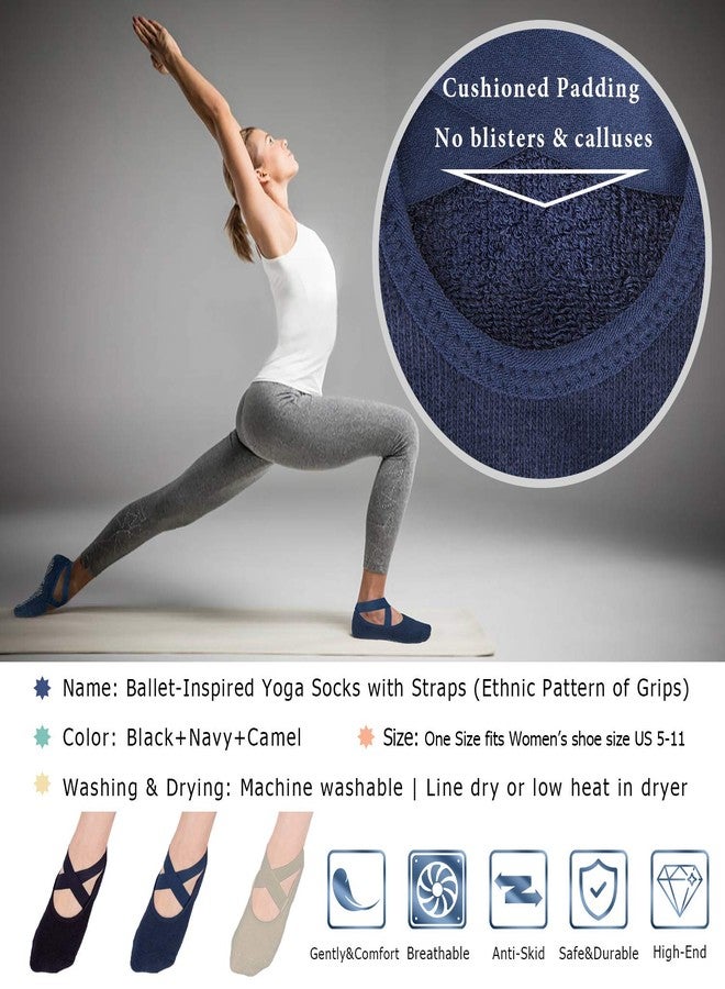 Ozaiic Pilates Socks for Women Non Slip Grip, Yoga Socks with Grippers for Barre, Hospital, Ballet, Dance, Barefoot Workout - Image 5