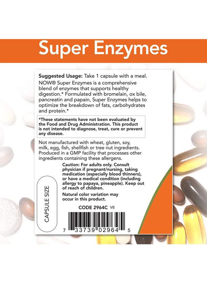 Now Foods Super Enzymes - 180 Capsules - Image 3
