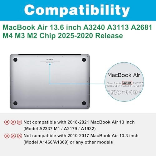 Oaky Glossy Screen Protector Film for Apple MacBook Air 13.6 Inch M2 M3 M4 Chip 2025-2022 [Model: A3240 A3113 A2681] Anti Scratch, Anti Fingerprint, Protective Film - HD Clear - Image 2