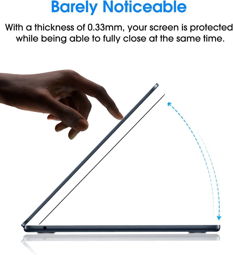 Oaky Glossy Screen Protector Film for Apple MacBook Air 13.6 Inch M2 M3 M4 Chip 2025-2022 [Model: A3240 A3113 A2681] Anti Scratch, Anti Fingerprint, Protective Film - HD Clear - Image 5