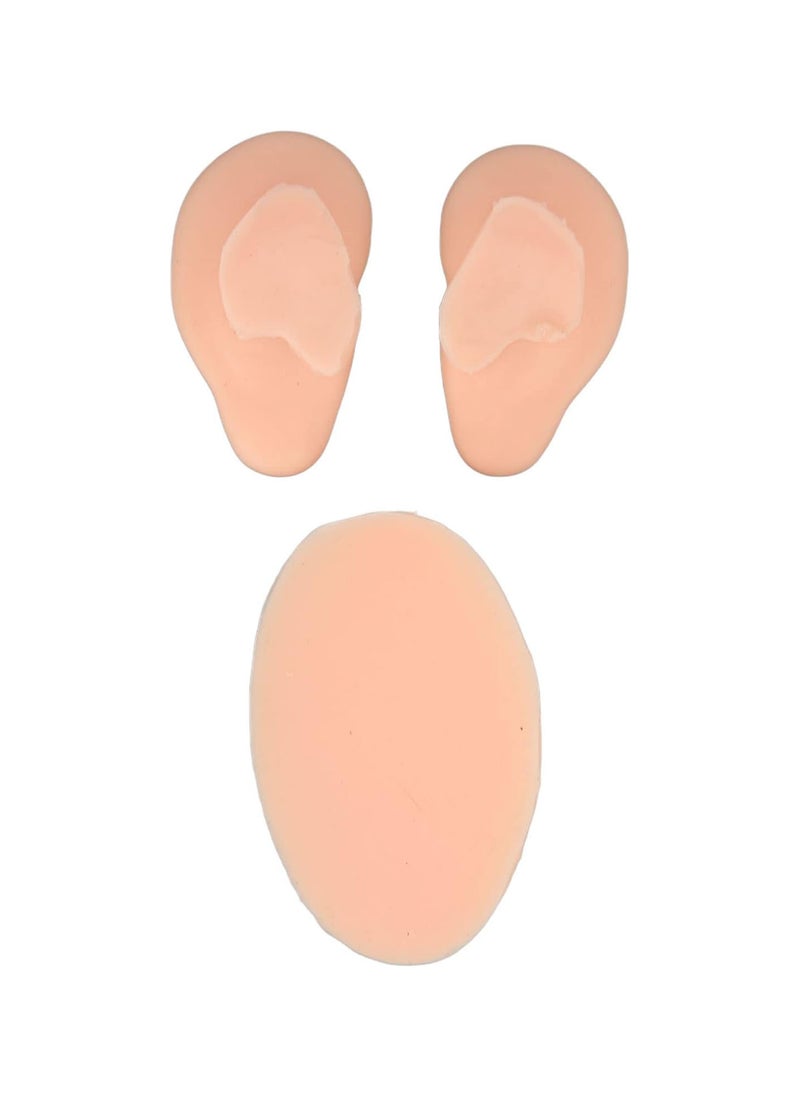 Piercing Ear Model, Simulated Soft Display Nose Model Elastic 3D for Novice for Hospital (Light Skin Color)
