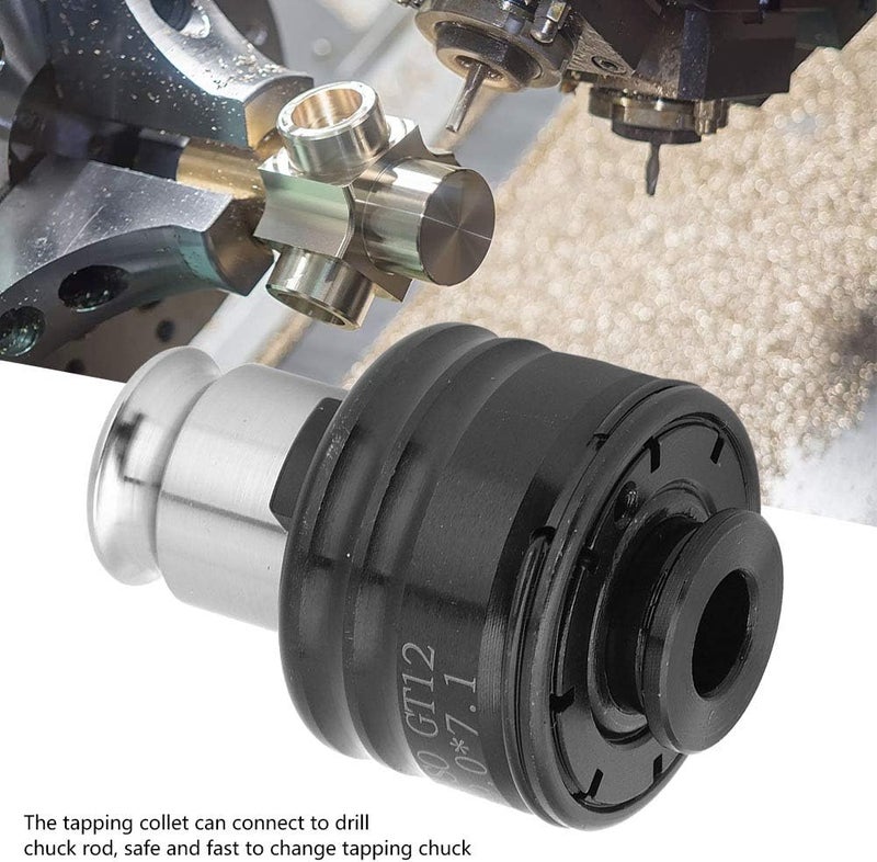 Tapping Collet Torsion Type, Tapping Chuck with Good Clamping Strength for Milling Machine, M6 M8 M10 M12 Tap Socket Shank for Drilling and Boring Machines (M12) - Image 2