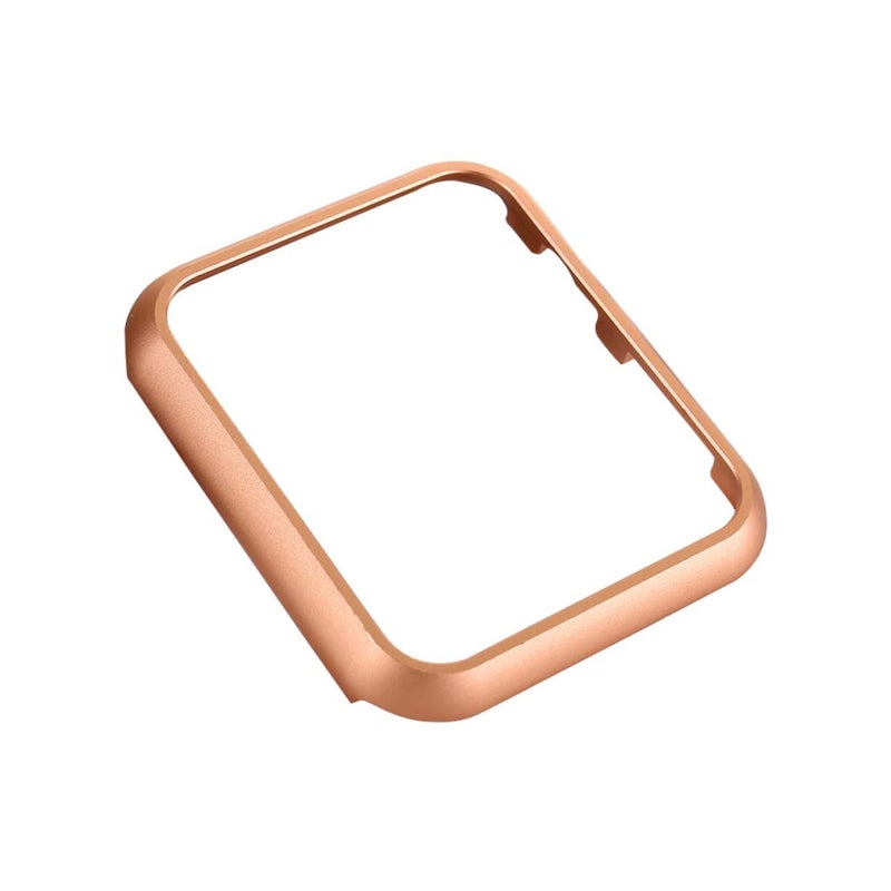 2pcs Metal Watch Case Bumper Frame Golden Rosy Pink Protective Cover For Iwatch - Image 2