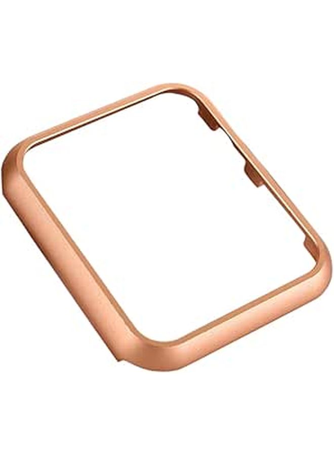 2pcs Metal Watch Case Bumper Frame Golden Rosy Pink Protective Cover For Iwatch - Image 1