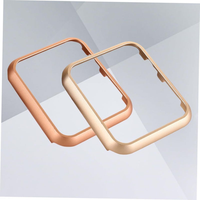2pcs Metal Watch Case Bumper Frame Golden Rosy Pink Protective Cover For Iwatch - Image 5