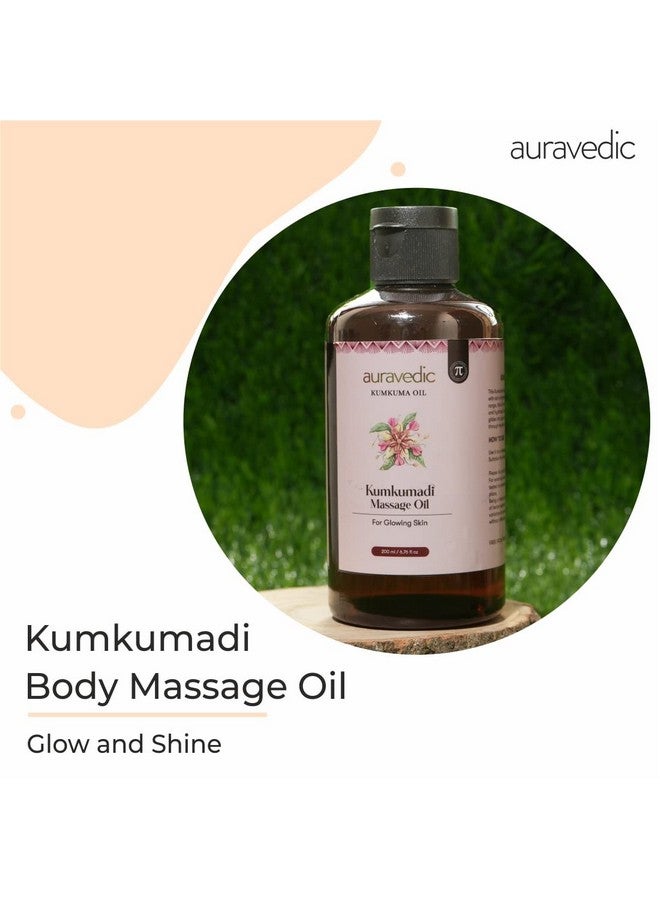 Auravedic Body Oil For Glowing Skin 200Ml Kumkumadi Tailam Body Massage Oil For Full Body Kumkumadi Oil Body Oil After Bath For Daily Use Body Oil For Women Men - Image 2