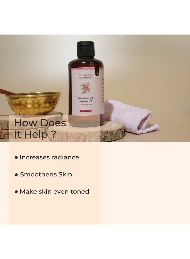 Auravedic Body Oil For Glowing Skin 200Ml Kumkumadi Tailam Body Massage Oil For Full Body Kumkumadi Oil Body Oil After Bath For Daily Use Body Oil For Women Men - Image 3