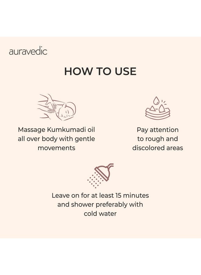 Auravedic Body Oil For Glowing Skin 200Ml Kumkumadi Tailam Body Massage Oil For Full Body Kumkumadi Oil Body Oil After Bath For Daily Use Body Oil For Women Men - Image 5
