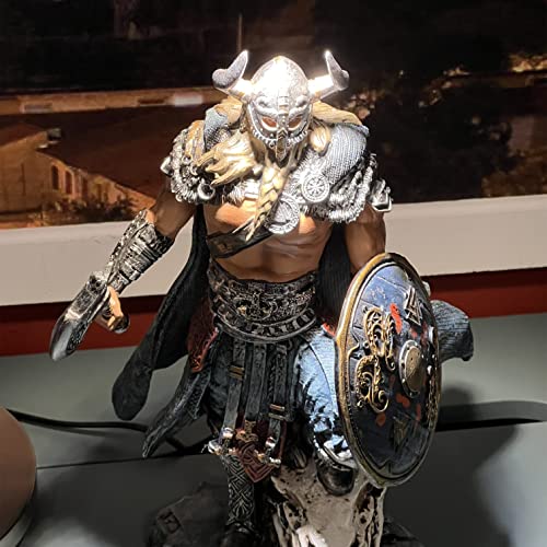 LOOYAR 13" Resin Thor Statue - Firm Viking Warrior & Dragon, Norse Mythology Decor for Home/Office, Unique Gift - Image 5