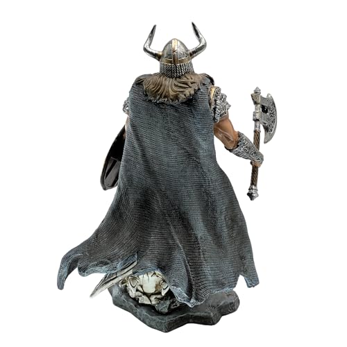 LOOYAR 13" Resin Thor Statue - Firm Viking Warrior & Dragon, Norse Mythology Decor for Home/Office, Unique Gift - Image 4